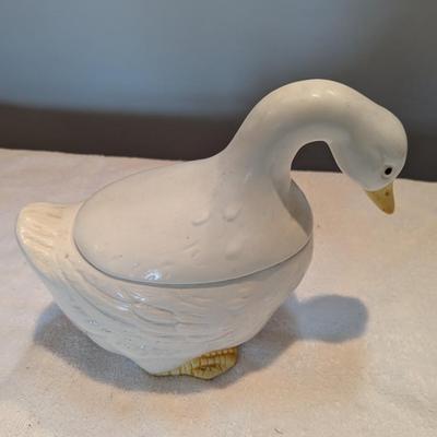 Vintage Ceramic Goose Cookie Jar
