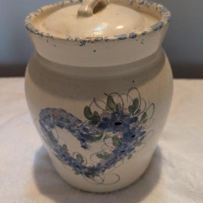 Vintage Handmade Stoneware Pottery Jar