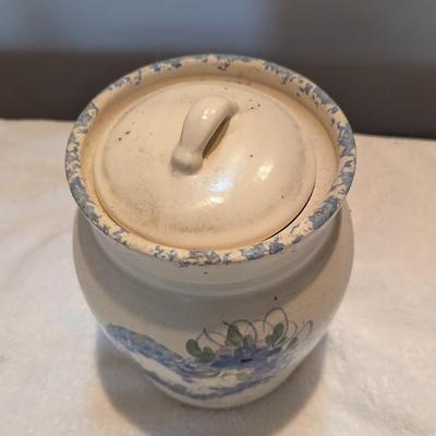 Vintage Handmade Stoneware Pottery Jar