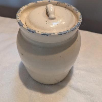 Vintage Handmade Stoneware Pottery Jar