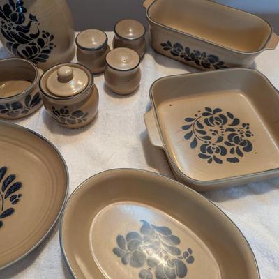 Pfaltzgraff Folk Art Stoneware Serving Pieces