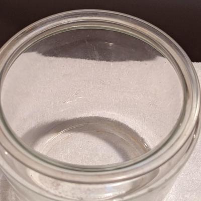 Glass Cookie Jar With Wooden Lid
