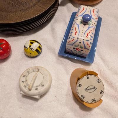 Kitchen Timers Plates Utensil Holder & Wicker Basket (see all items)