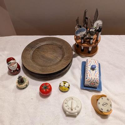 Kitchen Timers Plates Utensil Holder & Wicker Basket (see all items)