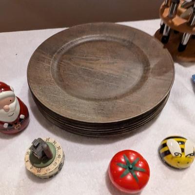 Kitchen Timers Plates Utensil Holder & Wicker Basket (see all items)