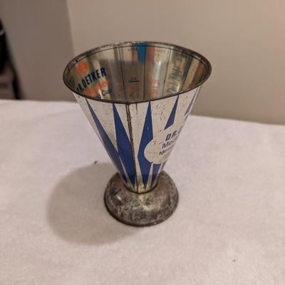 Vintage Dr Oetker MeBbecher Metal Measuring Beaker Cup Artikel West Germany