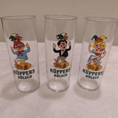 Vintage German Beer Glasses Kuppers Kolsch