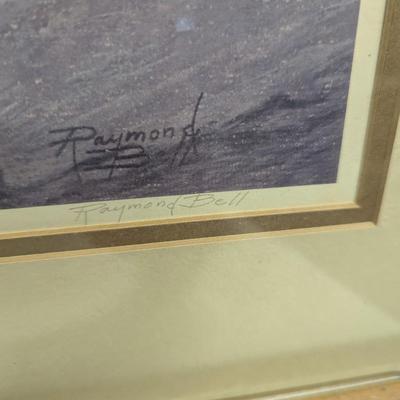 Signed & Numbered Raymond Bell Print Approx 30" x 22"