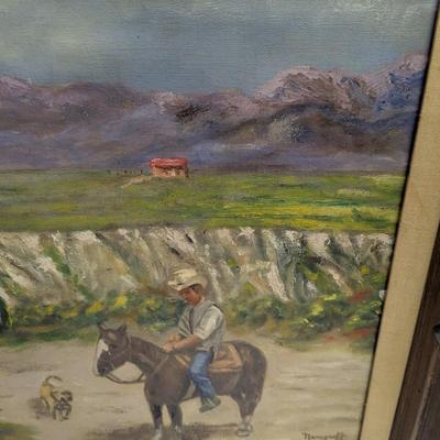 1969 Nemeroff Cowboy Painting 31" x 28 1/4"