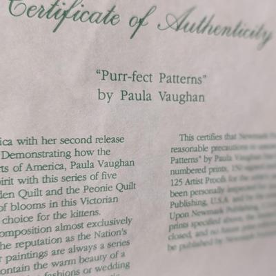 Various Artwork COA "Purr-fect Patterns" By Paula Vaughan