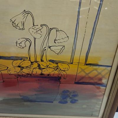 Vintage Framed 1963 Neuman Painting Approx 22" x 19"
