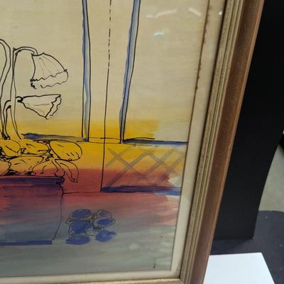 Vintage Framed 1963 Neuman Painting Approx 22" x 19"