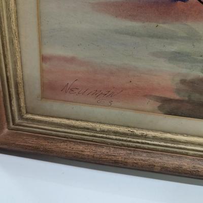 Vintage Framed 1963 Neuman Painting Approx 22" x 19"