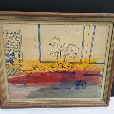Vintage Framed 1963 Neuman Painting Approx 22" x 19"