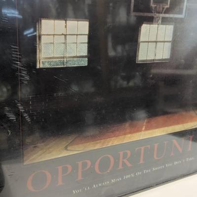 Approx 30" x 24 3/4" "Opportunity" You'll Always Miss 100% Of The Shots You Don't Take