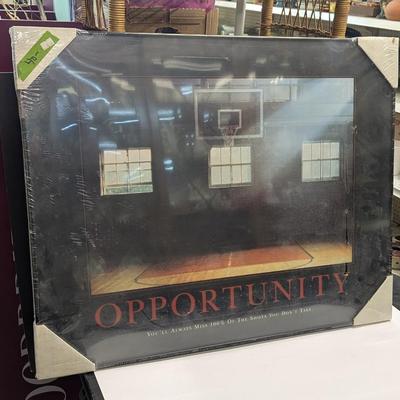 Approx 30" x 24 3/4" "Opportunity" You'll Always Miss 100% Of The Shots You Don't Take