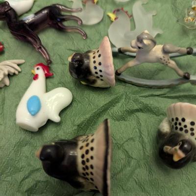 Several Bone China Shiken Japan Figures & Glass Figurines