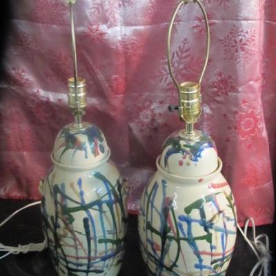 Pair Of Ceramic Table Lamps