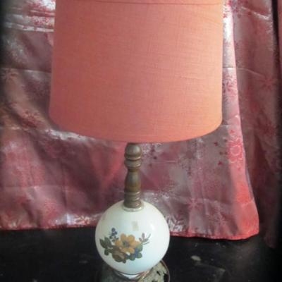 Vintage Floral Round Glass Globe