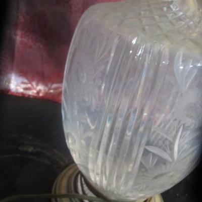 Cut Glass Clear Table Lamp