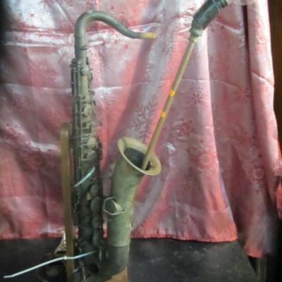 Hand Crafted By Andy Blanton Sax Table Lamp