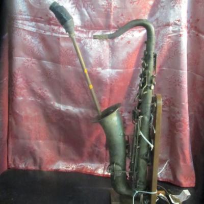 Hand Crafted By Andy Blanton Sax Table Lamp