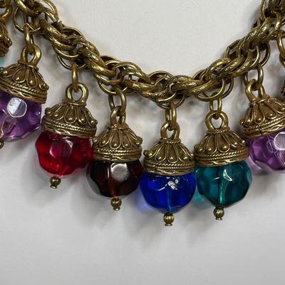 Vintage Les Bernard Glass beads necklace