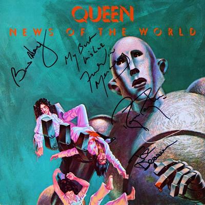 Queen signed News Of The World album