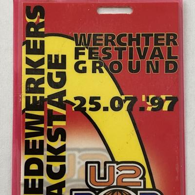 U2 '97 PopMart Backstage Pass