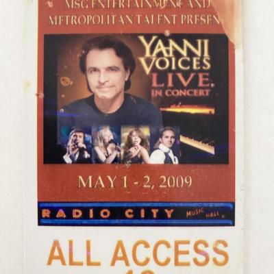 Yanni Backstage Pass