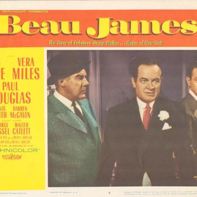 Beau James 1957 original vintage lobby card
