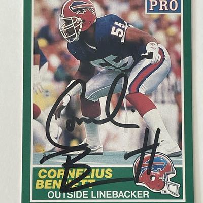 Buffalo Bills Cornelius Bennett 1989 NFL #299 signed card