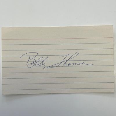 Bobby Thomson original signature