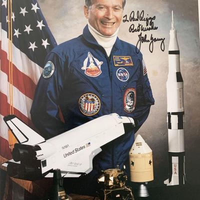 Astronaut John W. Young signed photo