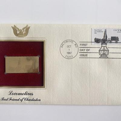  Locomotives Best Friend of Charleston Gold Stamp Replica First Day Cover
