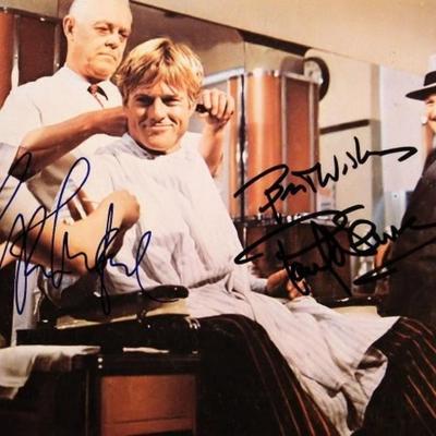 Paul Newman and Robert Redford signed movie photo 