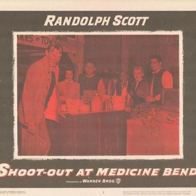 Shoot-Out at Medicine Bend 1957 original vintage lobby card