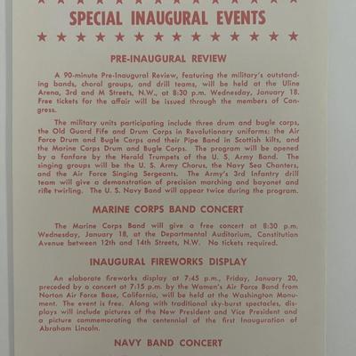 1957 Dwight D. Eisenhower inaugural event schedule