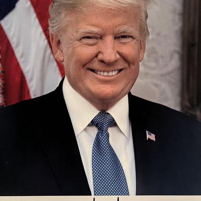 Donald Trump facsimile signed photo