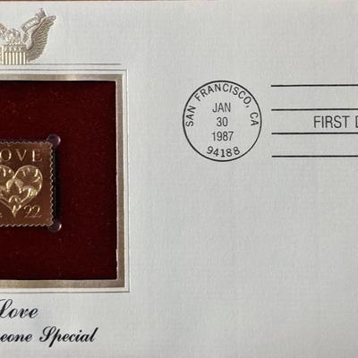 Love For Someone Special Gold Stamp Replica First Day Cover