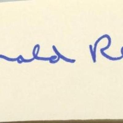 Ronald Reagan signature cut