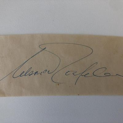 Nelson  Rockefeller signature cut