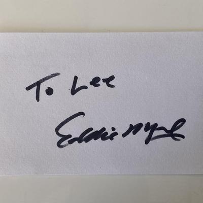 HOF horse jockey  Eddie Nyal original signature 
