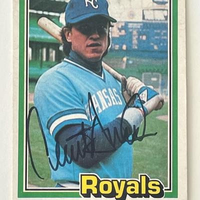 Kansas City Royals Clint Hurdle signed 1981 Donruss trading card