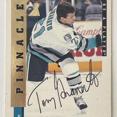 San Jose Sharks Tony Granato 1997 Pinnacle #142 signed trading card