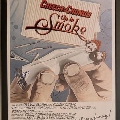 Up In Smoke cast signed movie poster
