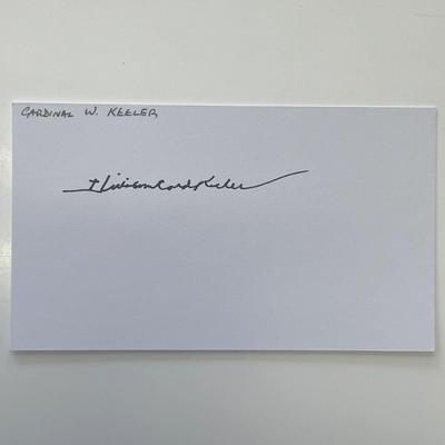 Cardinal William H. Keeler original signature