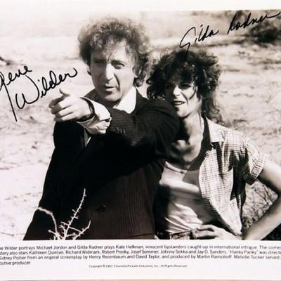 Gilda Radner and Gene Wilder signed movie still photo 