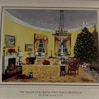 Bill and Hillary Clinton facsimile signed Christmas card