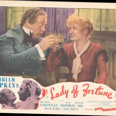 Lady of Fortune (Becky Sharp) 1935 original vintage lobby card